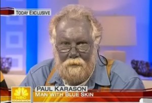 blue man