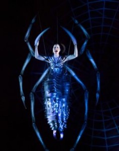 Natalie Mendoza, as Arachne in the musical "Spider-man: Turn Off the Dark," at the Foxwoods Theater in New York.