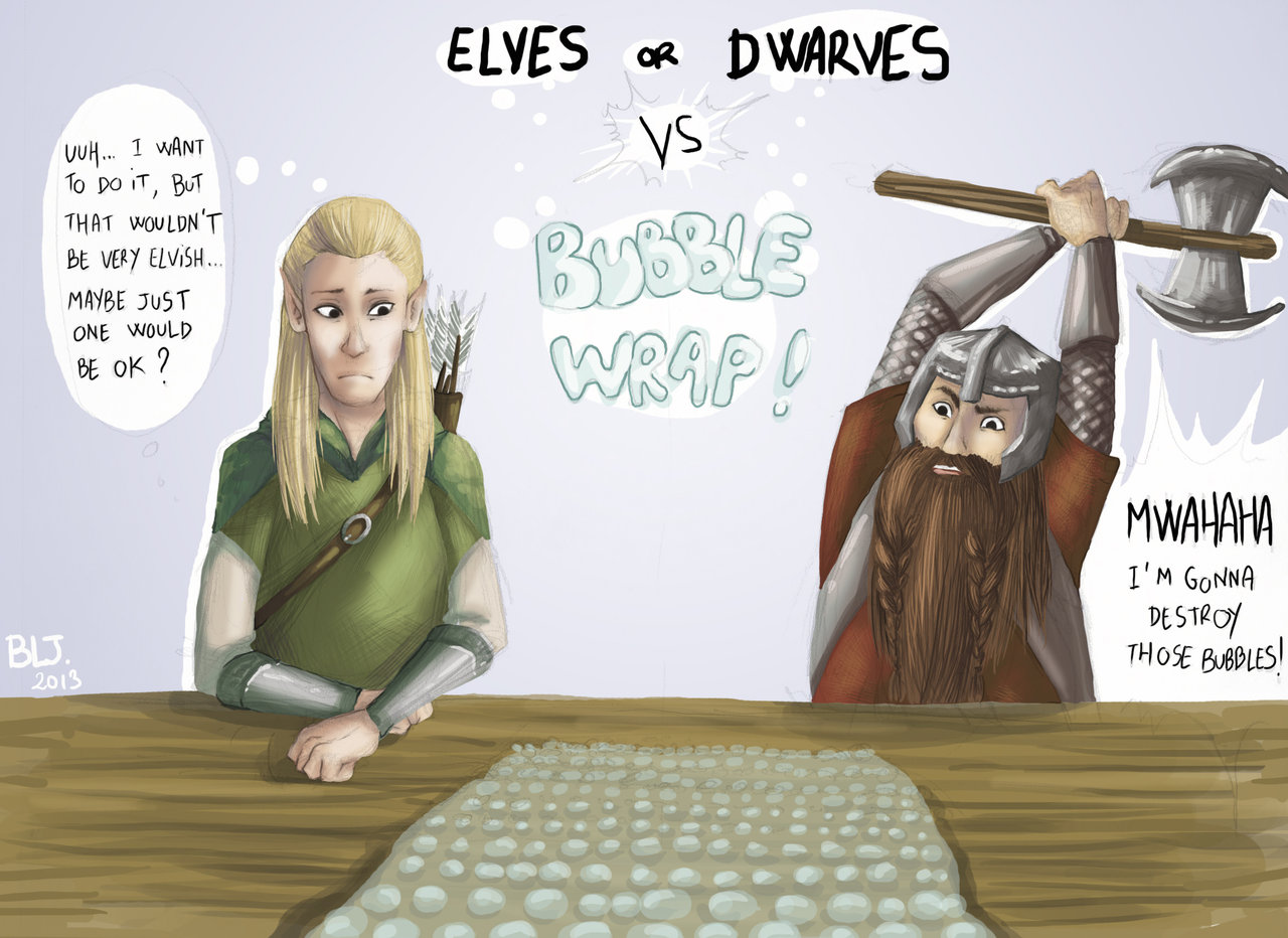 elves vs dwarves