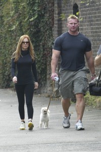 Picture must be credited ©Mockford-Huckle/Alpha 066163 14.06.2007 Geri Halliwell out exercising with her dog and trainer in North London